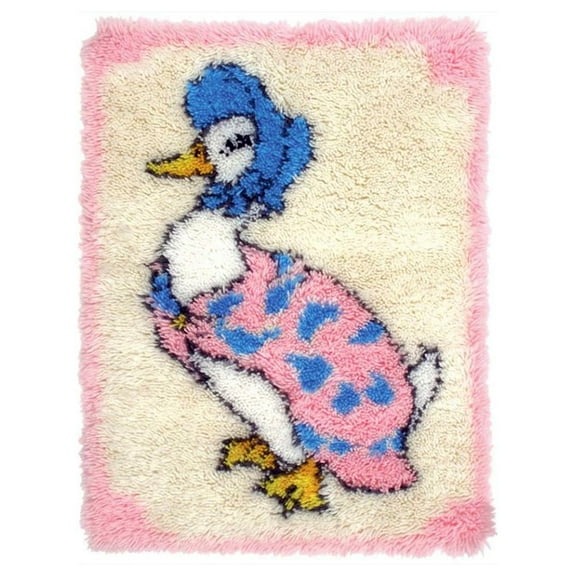 Latch hook rug kit,latch hook cushion kits,Duck Latch Hook Rug Kit for Adults Crocheting Carpet Rug Yarn Sofa Cushion Mat Tapestry DIY Carpet Arts Crafts 50×38cm/20*15in