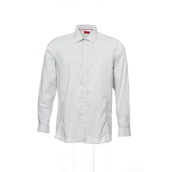 Alfani Red Light Gray Micro Striped Button Down Shirt Sport, Size Small