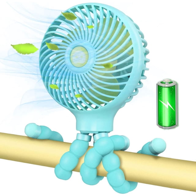 Portable Fan, Battery Operated with Oscillating Mini Fan Function, Ultra-fine Mesh for Child Safety, 360° Rotation for Widespread Airflow, Travel Essential for Hot Summer Days