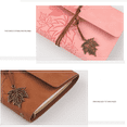 thumbnail image 4 of HAOAN Notebook PU Leather Retro Vintage Notebook Refillable Bullet Pocket Journal with Leaf Pendant Blue 3.9*5.7” 100 Sheets, 4 of 7