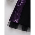 thumbnail image 6 of DPOIS Big Kids Girls Sequins Sleeveless Ballet Dance Gymnastics Leotards Jumpsuit Purple 14, 6 of 7