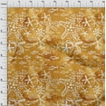 thumbnail image 4 of oneOone Polyester Spandex Dark Mustard Fabric Starfish & Fish Sewing Craft Projects Fabric Prints By Yard 56 Inch Wide, 4 of 6