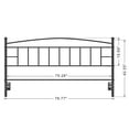 thumbnail image 6 of VECELO Metal King Size Headboard, Heavy Duty Steel Curved Headboard Only for Bedroom, Easy Assembly, Black, 6 of 6