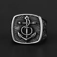 thumbnail image 5 of Boat Anchor Titanium Steel Ring Pirate Compass Ring Birthday Gift Retro European American Style Ring No 7 8 10, 5 of 9