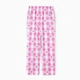 thumbnail image 3 of PatPat Pajamas Pants for Women Christmas Plaid Pj Pants Pink Heart Print Comfy Casual Sleep Night Bottom with Pockets, Pink Plaid, 3XL, 3 of 10