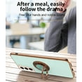 thumbnail image 4 of for Samsung Galaxy S23 FE 5G Case, with 2 Screen Protector, Built-in 360° Ring Holder Magnetic Stand, Luxury Electroplated Plating Edge Shockproof Protective Phone Cover, White, 4 of 11