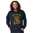 thumbnail image 5 of Hanukkah Menorah Let's Get Lit Unisex Plus Size Hoodie Brisco Brands 5X, 5 of 6