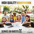 thumbnail image 5 of Exquisite 350 Piece Black Plastic Disposable Party Plates & Tableware Combo Set, 5 of 7