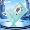 thumbnail image 1 of Herrnalise 2024 - Cámaras digitales 4K de 50 MP para fotografía, cámara digital compacta para niños con zoom de 16x y antivibración, ideal para viajes de adolescentes, color verde claro, unisex., 1 of 8