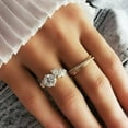thumbnail image 2 of 2CT Round Cut Lab Created Diamond Engagement Wedding Ring 14k White Gold Plated, 2 of 4