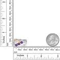 thumbnail image 6 of Gem Stone King 925 Silver and 10K Yellow Gold Purple Amethyst and Lab Grown Diamond Engagement Ring for Women | 0.84 Cttw | Heart Shape Gemstone February Birthstone | Size 5, 6 of 6