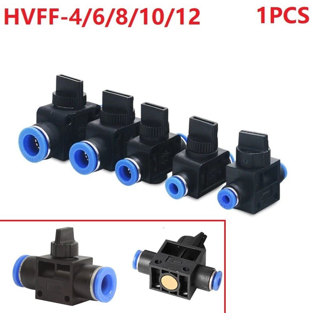 HVFF Pneumatic Valve Switch Pipe Joint Fast 12MM Air Pressure Control Valve 