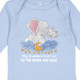 thumbnail image 4 of Inktastic My Grandma Loves Me to the Moon and Back Elephant Family Boys or Girls Long Sleeve Baby Bodysuit, 4 of 5