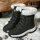 thumbnail image 4 of Botas Nieve Ligeras para Botines Tenis Mujer Con Cordones Peludos Cálidos Y Acogedores, 4 of 9
