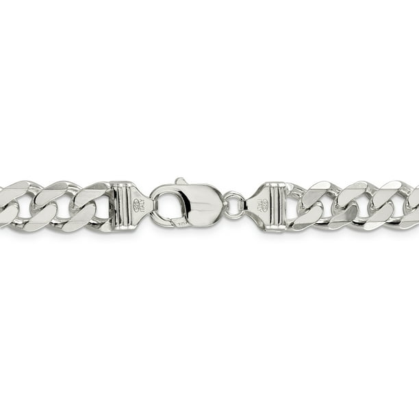 925 Sterling Silver 11mm Curb Chain 20 Inch 