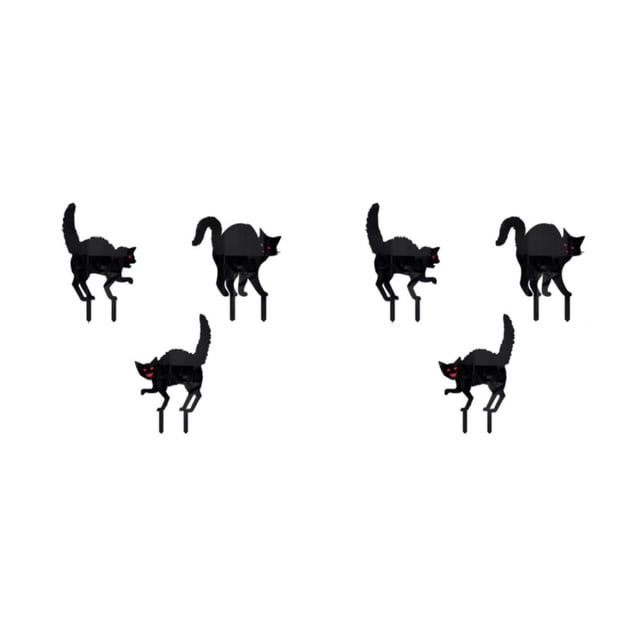 Yuarrent Black Transform Yard In Haunted Haven With Cat Silhouette Yard Signs Silhouette Spooky Cat Type3 NO3