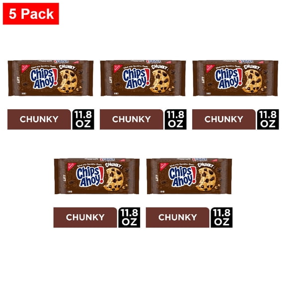 Nabisco CHIPS AHOY! Chunky Chocolate Chip Cookies 11.8 oz - 5 Pack