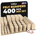 thumbnail image 1 of Topes de fieltro Vellax, 400 piezas, almohadillas autoadhesivas beige, 1 of 9