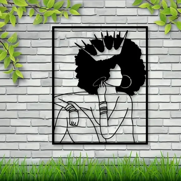 Hbdhejl Black Wall Art Black Women'S Fashion Wall Art Metal Abstract Women'S Art Black Women'S Bathroom Wall Art