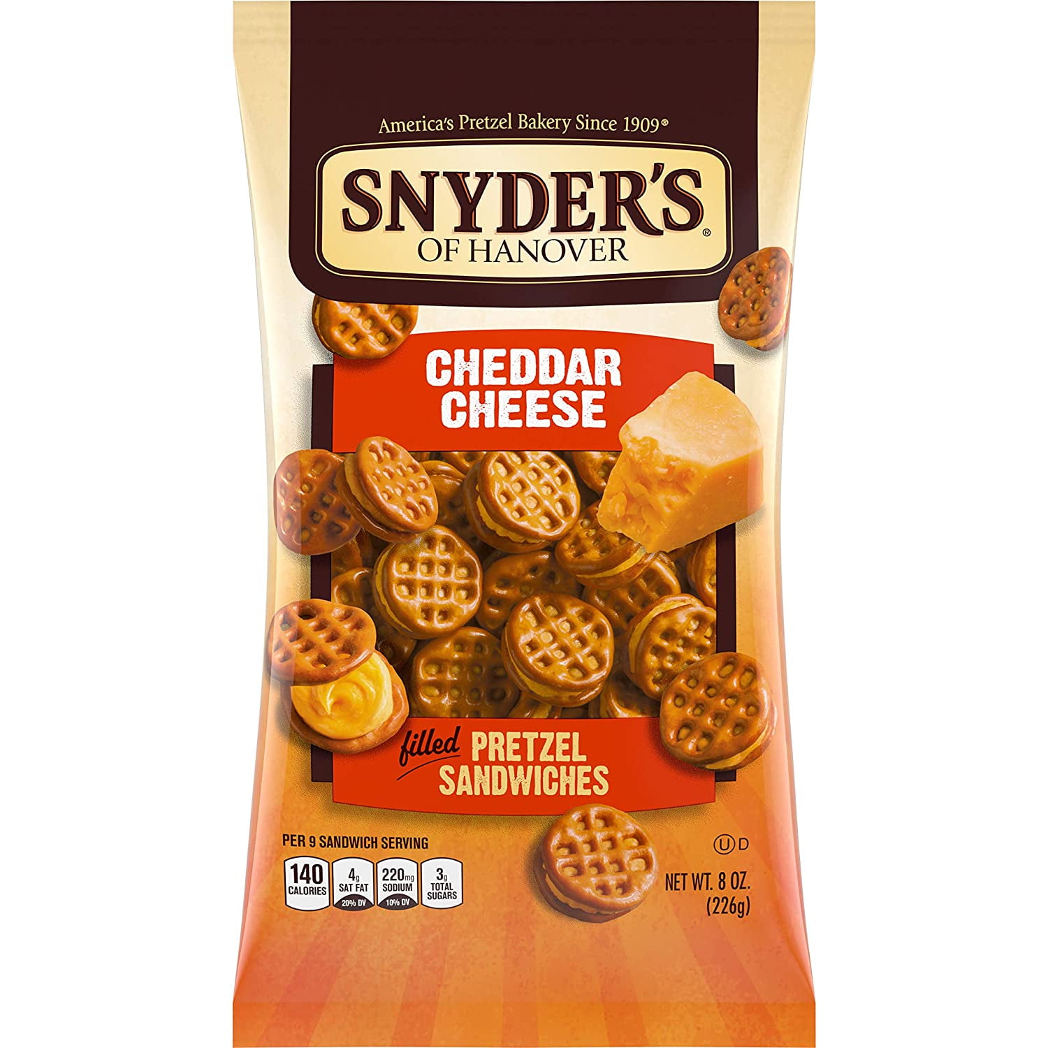 Snyder's of Hanover Filled Pretzel Sandwiches, Cheddar Cheese Flavored