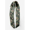 thumbnail image 2 of Bimba Gray Bird & Floral Printed Pure Silk Scarf Neck Wrap Summer Hair Bandanas For Women 40 x 80 Inches, 2 of 6