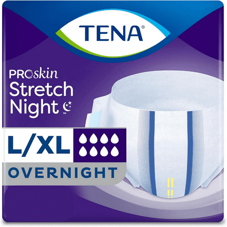 2 pack...TENA ProSkin Overnight Protection Incontinence Briefs, Large / Extra Large, 12 Count