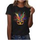 thumbnail image 2 of Xuyuer Happy Mardi Gras Shirt Womens Mardi Gras Day Heart Tshirt Tuesday Carnival Tee New Orleans Party Short Sleeve Nola Carnival Party T-Shirt Fat Tuesday Tee Tops Casual Tops, 2 of 6