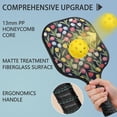 thumbnail image 2 of Pickleball Paddles Set,Pioneer Flower Floral Print Pattern Fiberglass Surface Pickleball Racket Set with 2 Indoor Outdoor Pickleball Balls and Pickleball Bag,Pickle-ball Equipment, 2 of 6