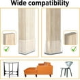 thumbnail image 5 of CHWM Rectangular Chair Leg Floor Protectors, Silicone Furniture Caps,Chair Leg Covers,with Felt Pads,1" x 1 3/4"(Fit 1.84" - 2.36"),Clear.16Pack., 5 of 7