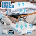 thumbnail image 2 of Farest Bolsa de 10 Bolsas de Almacenamiento Al Vacío XXL Jumbo con Bomba de Aire Eléctrica, Bolsas Que Ahorran Espacio, Compresión para Edredones y Mantas, Edredones, Almohadas, Viajes (47,2 X 35 Pulgadas), 2 of 8
