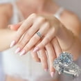 thumbnail image 3 of Langgg Eye-catching And Delicate Double Stackable Fashion Bridal Ring Sets For Wedding Wedding Gifts Silver 6, 3 of 6