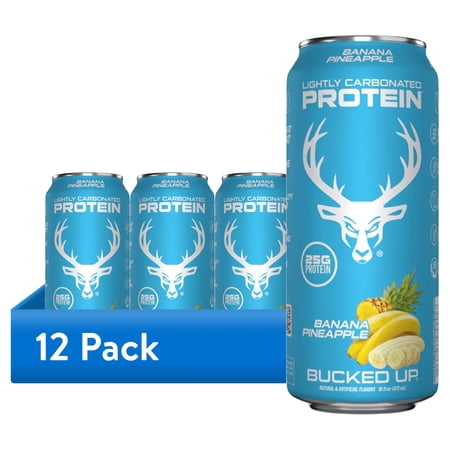 (12 pack) Bucked Up Lightly Carbonated Cherry Limeade Protein 16 fl oz