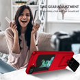 thumbnail image 5 of Case for Samsung Galaxy Z Flip 5, [Adjustable Bracket] Shockproof PC Shell with Lens Protection Galaxy Flip 5 Phone Case, Red, 5 of 14
