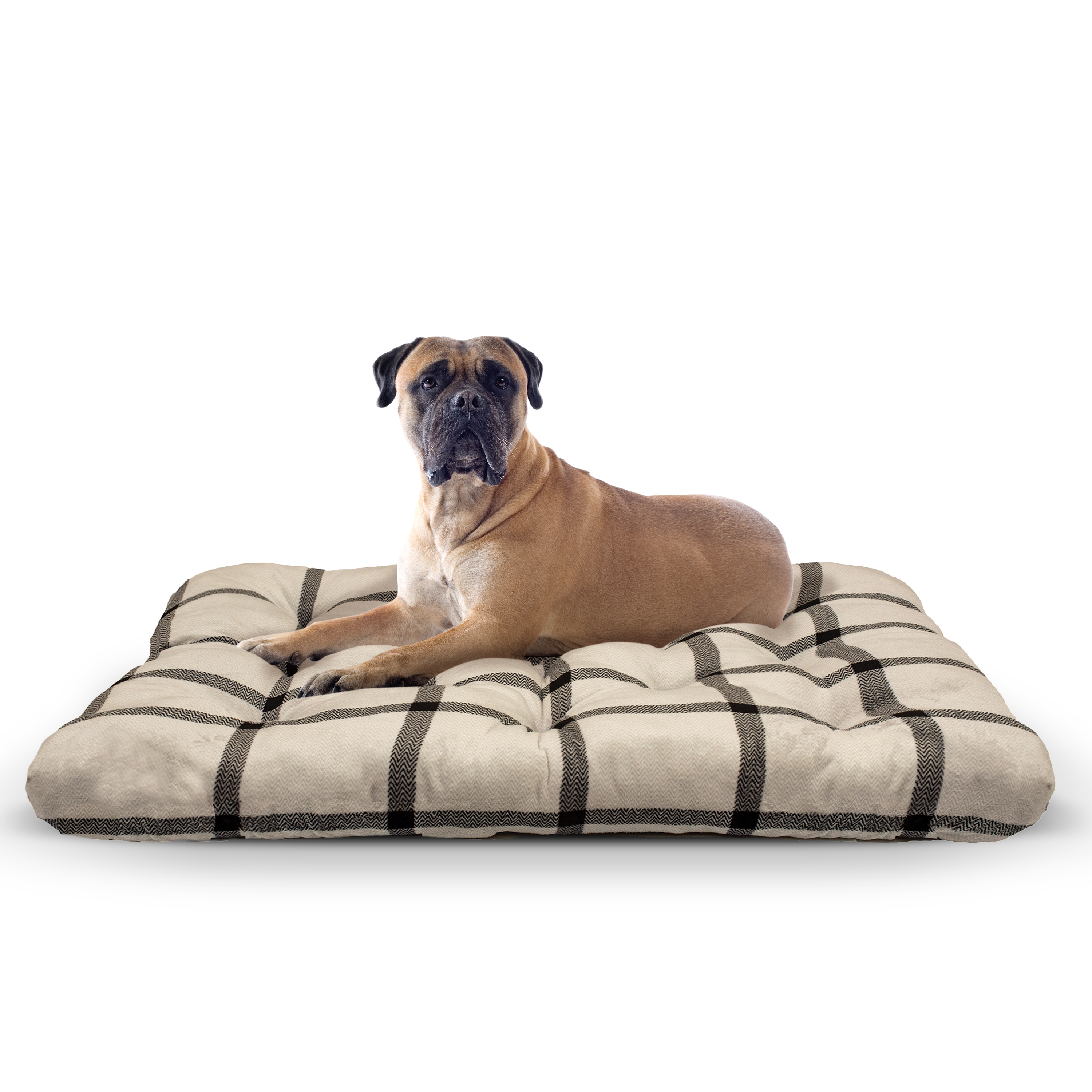 Holiday Time Tufted Plush Pet Bed, 38″ x 48″- White