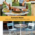 thumbnail image 6 of Elastic Fitted Round Tablecloth, Spring Waterproof Stretch Table Cover for 55"-60" Tables, Farmhouse Retro Truck Botanical Rose Butterfly Washable Outdoor Tablecloths for Patio, Picnic, Camping, 6 of 9
