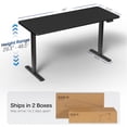 thumbnail image 6 of VIVO Electric 60” x 24” Stand Up Desk | Black Table Top, Black Frame, 6 of 8