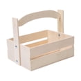thumbnail image 2 of Cesta de frutas de madera, decoración del hogar, adornos modernos con asa de madera, cesta de pan Blanco, 2 of 9