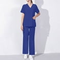 thumbnail image 2 of Samickarr Nursing Uniforms Scrubs Sets For Woman And Man Clearance Plus Size Working Uniform With Pocket Scrubs Medical Uniform Scrubs Top And Pants, 2 of 4