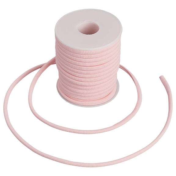 1 Roll Soft Nylon Cord Flat Pink 5x3mm 21.87 yards(20m)/roll