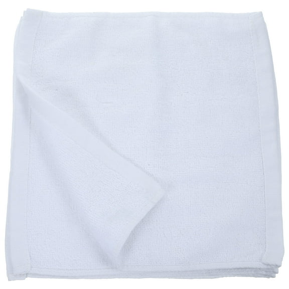 WRITWAA Soft Face Washcloths Cotton White 5Pcs 11.8X11.8in Water Absorbent Bathroom Use