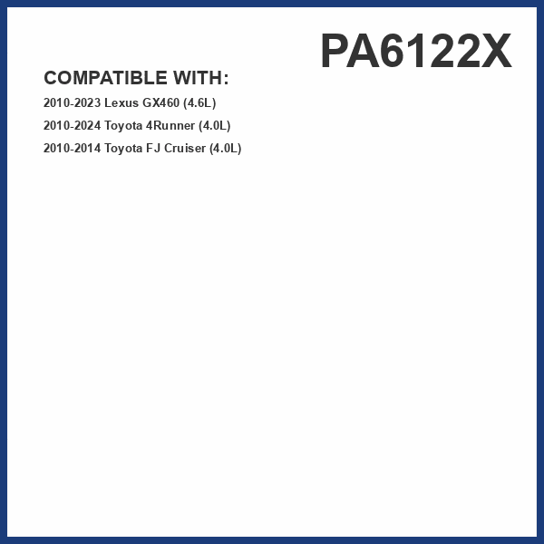 HIGHFLOW High Performance, Pre-Oiled Disposable Engine Air Filter PA6122X | Fits 2010-2024 Toyota 4Runner, 2010-2023 Lexus GX460, 2010-2014 Toyota FJ Cruiser