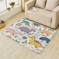 thumbnail image 1 of Cute Dinosaur Area Rug 5x7, Cartoon Animal Rugs for Bedroom, Cartoon Dinosaur Carpet, Living Room Rugs Decorations, Stain resistant Soft Low Pile Machine Washable Rug 8i&-98, 1 of 7