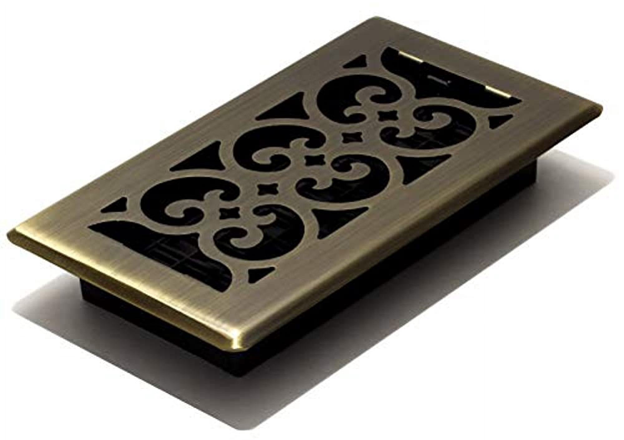 Decor Grates SPH408-A Floor Register, 4x8, Antique Brass
