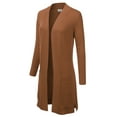 thumbnail image 2 of Doublju Women's Lightweight Long Sleeve Open Front Long Cardigan Sweaters, 2 of 5