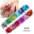 thumbnail image 1 of Nail Art Heart Glitter Colors Holographic Sparky Mixed Heart & Hollow Heart Shaped Nail Lentejuelas Varios tamaños para Acrílico Decoración de uñas Eye Face Body DIY Crafts kaili Sencillez, 1 of 5