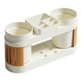 thumbnail image 2 of Bathroom Toothbrush Holder with Cup, Compact Countertop Organizer for Toothpaste & Brushes, Simple Plastic Tray ,bathroom organizers, toothbrush stand,OR2,1PC,Kitecy, 2 of 6