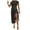 Black, variant on Opening Womens Dresses Bodycon Solid Sexy Green Comfort Fit Short Sleeve Long Sheath Dress