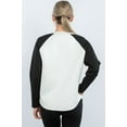 thumbnail image 3 of Contrast Sleeve Curved Hem Sweater, 3 of 5