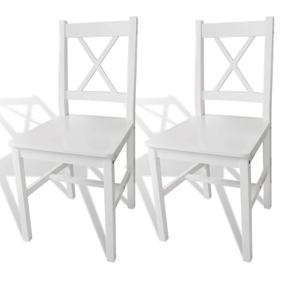 vidaXL Dining Chairs Accent Chair with Curved Slat Back for Kitchen Pinewood