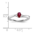 thumbnail image 5 of 925 Sterling Silver Rhodium-Plated Created Ruby Birthstone Ring Size 7, 5 of 6